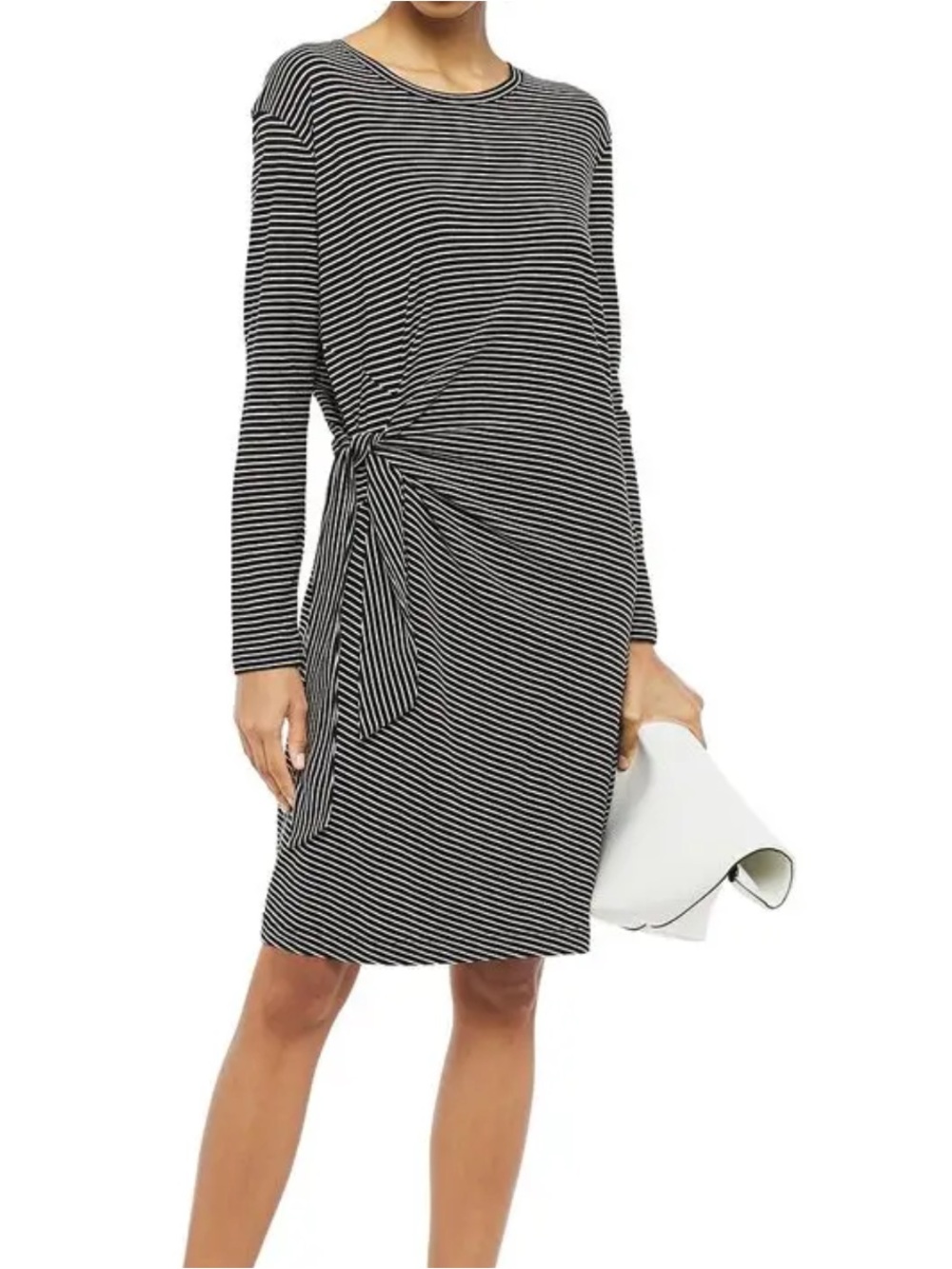 Vince Striped Side-Tie  Dress